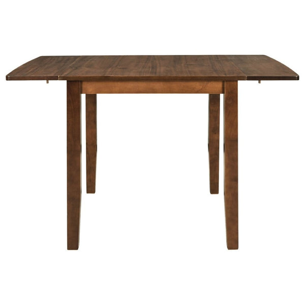 English Elm Topmax Drop Leaf Wood Breakfast Nook Table Set with X Back Chairs for Two Walnut N717S000164D