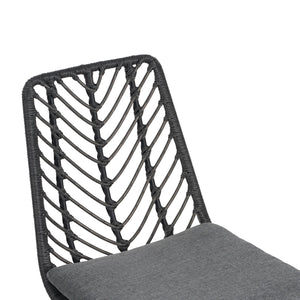 English Elm Christopher Knight Home® - DEJA Rattan Patio Chairs (2-Pack) with Gray Cushions, Iron Frame, 300 lb Capacity, Quick Assembly N762P240764E