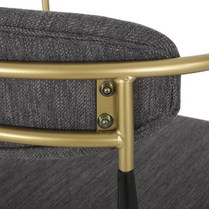 English Elm Christopher Knight Home® - Barstools Set Of 2 - Stylish Gray Upholstered Bar Stools With Backrest & Iron Legs For Versatile Spaces N779P248198G