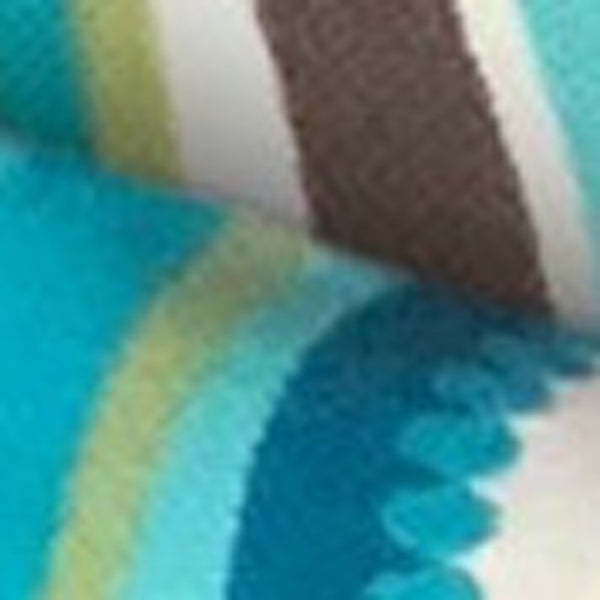 Homeroots Set Of Three 18" X 18" White And Green Blown Seam Tropical Throw Indoor Outdoor Pillow  Uv Protected Polyester 416496