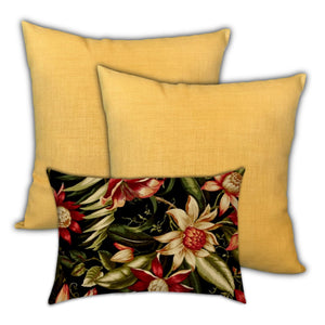 Homeroots Set Of Three 18" X 18" Green And Blue Blown Seam Solid Color Throw Indoor Outdoor Pillow  Uv Protected Polyester 416519