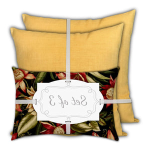 Homeroots Set Of Three 18" X 18" Green And Blue Blown Seam Solid Color Throw Indoor Outdoor Pillow  Uv Protected Polyester 416519