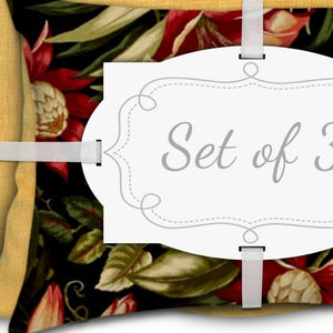 Homeroots Set Of Three 18" X 18" Black And Red Blown Seam Solid Color Throw Indoor Outdoor Pillow  Uv Protected Polyester 416520