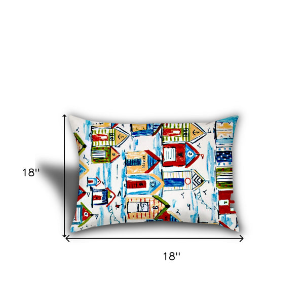 Homeroots Set Of Three 18" X 18" Red And Green Blown Seam Solid Color Throw Indoor Outdoor Pillow  Uv Protected Polyester 416531