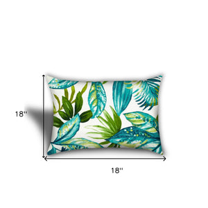 Homeroots Set Of Three 18" X 18" White And Blue Blown Seam Solid Color Throw Indoor Outdoor Pillow  Uv Protected Polyester 416537