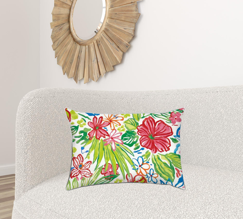 Homeroots Set Of Three 18" X 18" Red And White Blown Seam Solid Color Throw Indoor Outdoor Pillow  Uv Protected Polyester 416538