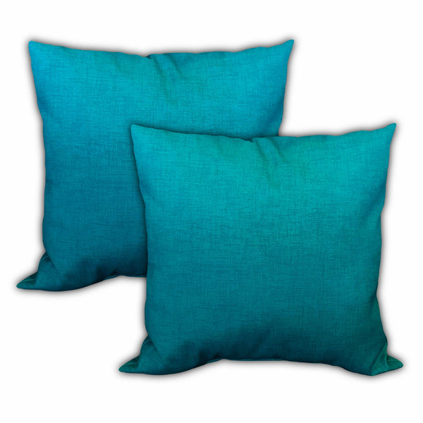Homeroots Set Of Three 18" X 18" Green And White Blown Seam Solid Color Throw Indoor Outdoor Pillow  Uv Protected Polyester 416542