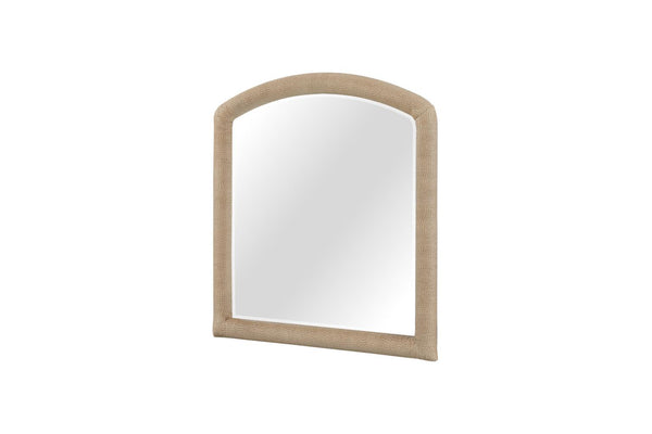 English Elm Arch Arch Rope Detailed Mirror Toffee Beige – Rope-Wrapped Arched Frame, Textured Coastal Finish, Versatile Décor Accent B2699P373680