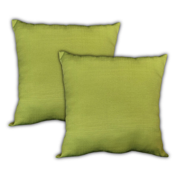 Homeroots Set Of Three 18" X 18" Green And White Blown Seam Floral Throw Indoor Outdoor Pillow  Uv Protected Polyester 416620