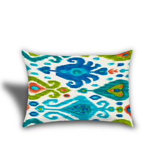 Homeroots Set Of Three 18" X 18" Green And White Zippered Solid Color Throw Indoor Outdoor Pillow  Uv Protected Polyester 416678