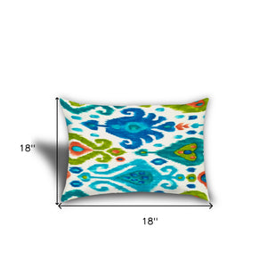 Homeroots Set Of Three 18" X 18" Green And White Zippered Solid Color Throw Indoor Outdoor Pillow  Uv Protected Polyester 416678