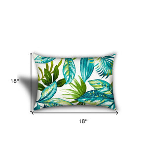 Homeroots Set Of Three 18" X 18" White And Gray Zippered Floral Throw Indoor Outdoor Pillow  Uv Protected Polyester 416679