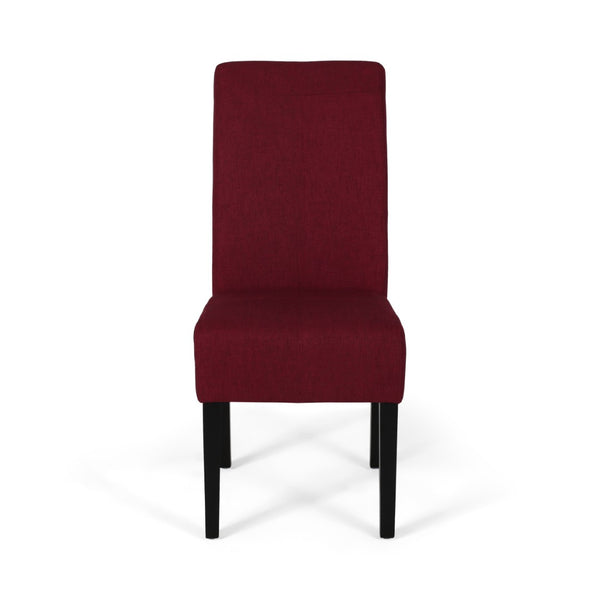 English Elm Hanford Upholstered Dining Chair Set of 2 with T-stitch Back and Tapered Legs N767P360602R