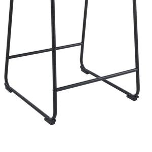 English Elm Christopher Knight Home® - (Set of 2) Vintage Cream & Black Counter Stools with Thick Cushion, Iron Sled Legs, Footrest — 24" Comfort N780P170743C