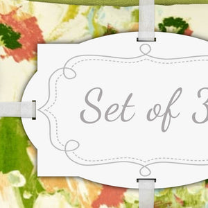 Homeroots Set Of Three 18" X 18" Green And White Zippered Solid Color Throw Indoor Outdoor Pillow  Uv Protected Polyester 416802