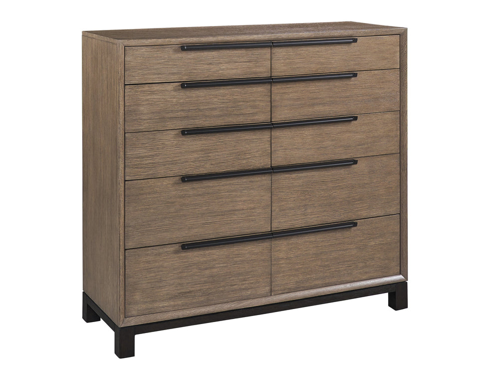Lexington Bretton Gentleman's Chest: Stylish Vertical Storage With 10 Soft-close Drawers In Deep Espresso Finish Senegal  416-329