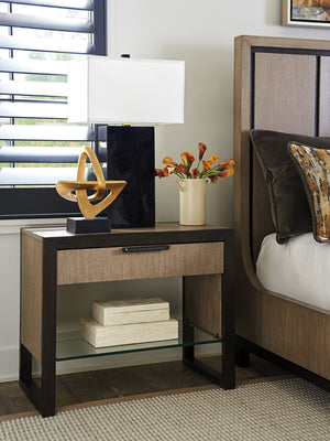 Lexington Russo Contemporary Nightstand With Soft-close Drawer & Glass Shelf - Stylish Storage Solution Senegal  416-623