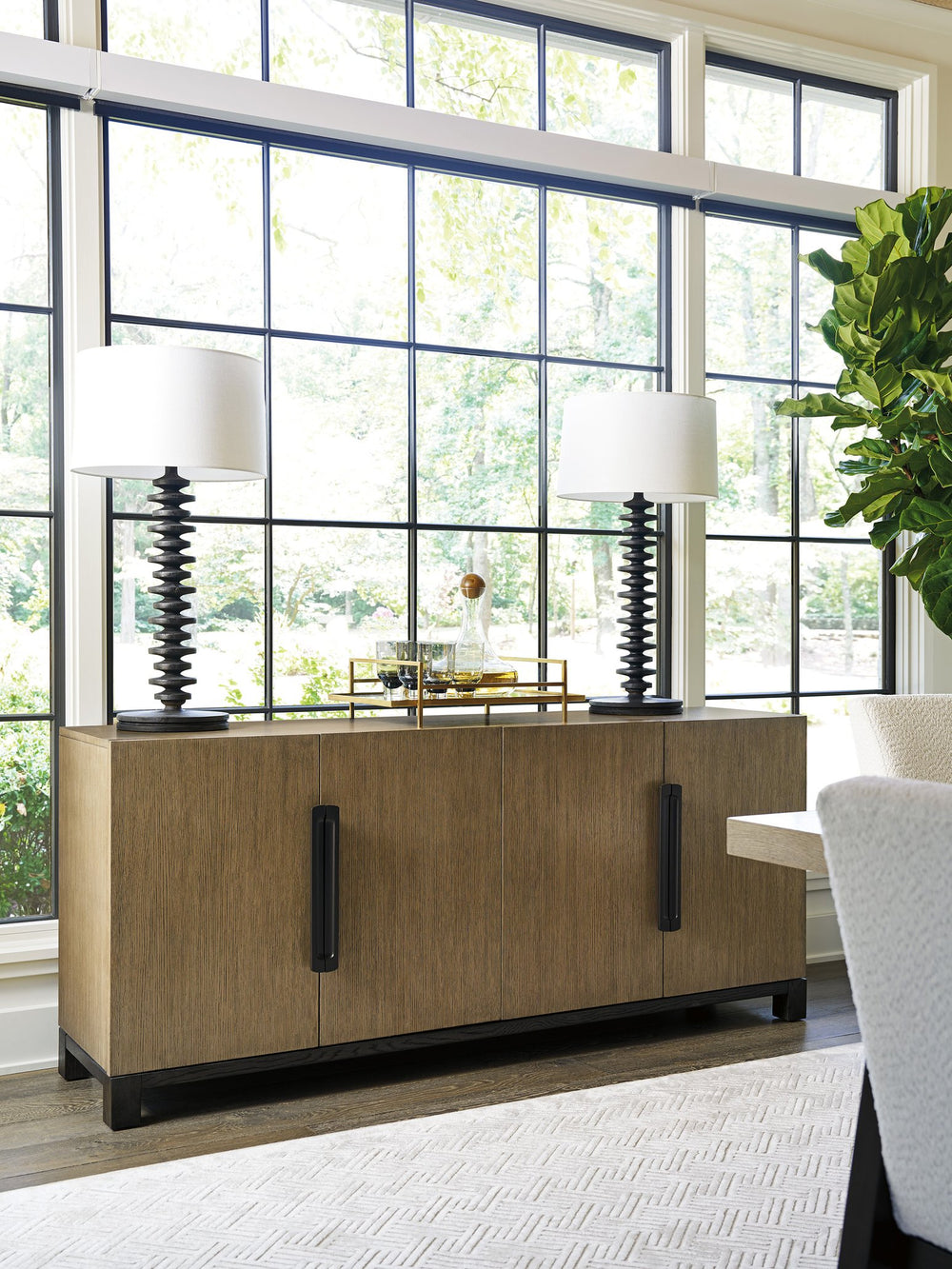 Lexington Covington Buffet - Elegant Storage Solution With Adjustable Shelves And Soft-close Drawers, 74" Wide Senegal  416-852