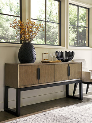Lexington Tavola Sideboard - Stylish Storage Solution In Warm Taupe With Deep Espresso Accents For Modern Homes Senegal  416-869