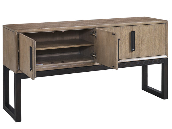 Lexington Tavola Sideboard - Stylish Storage Solution In Warm Taupe With Deep Espresso Accents For Modern Homes Senegal  416-869