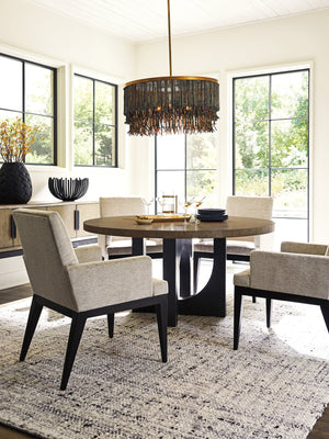 Lexington Murano Upholstered Arm Chair - Elegant Contemporary Design With Rich Earthy Tones And Wood Accents Tunis  417-881-40