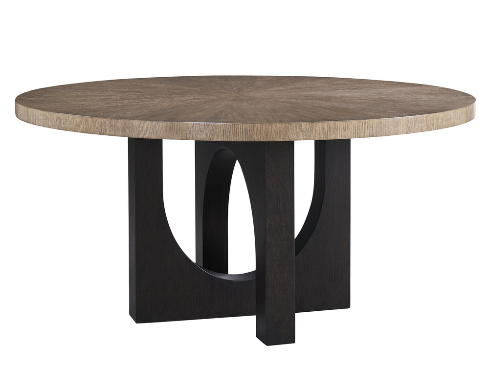 Lexington Regent Round Dining Table - Contemporary Quartered White Oak Design With U-shaped Base And Rich Finish Senegal  416-875c