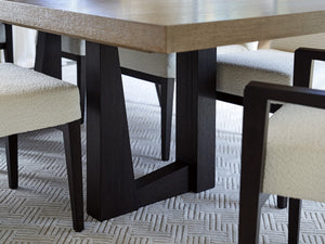 Lexington Wellesley Rectangular Dining Table - Contemporary White Oak Design With Asymmetrical Base & Elegance Senegal  416-877