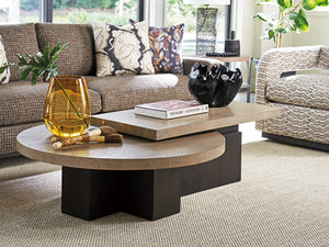 Lexington Portofino Nesting Cocktail Tables - Stylish, Contemporary Design With Warm Taupe And Dark Accents Senegal  416-949c