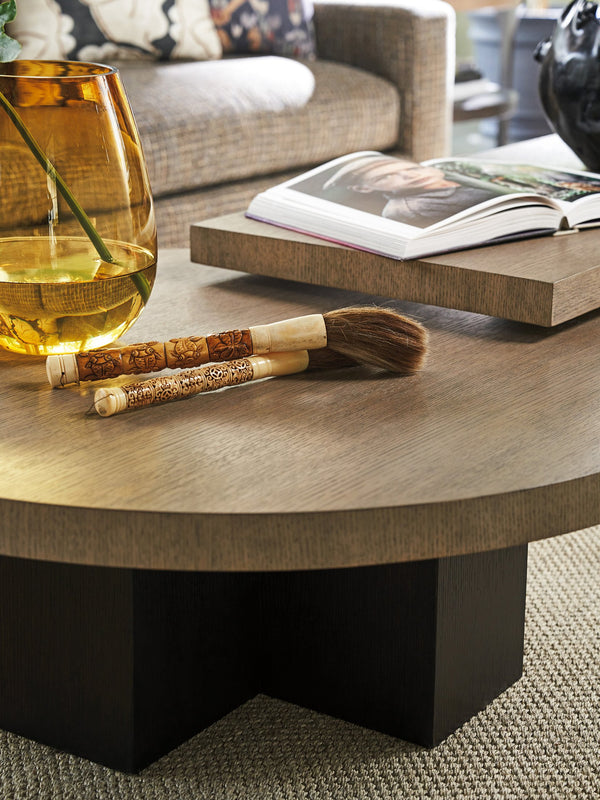 Lexington Portofino Nesting Cocktail Tables - Stylish, Contemporary Design With Warm Taupe And Dark Accents Senegal  416-949c