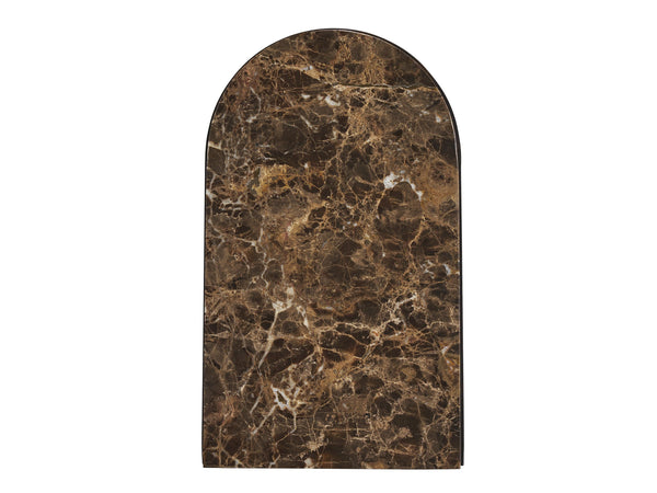 Lexington Novella Side Table - Elegant Dark Emperador Marble Top With Architectural Metal Base For Contemporary Style Senegal  416-959