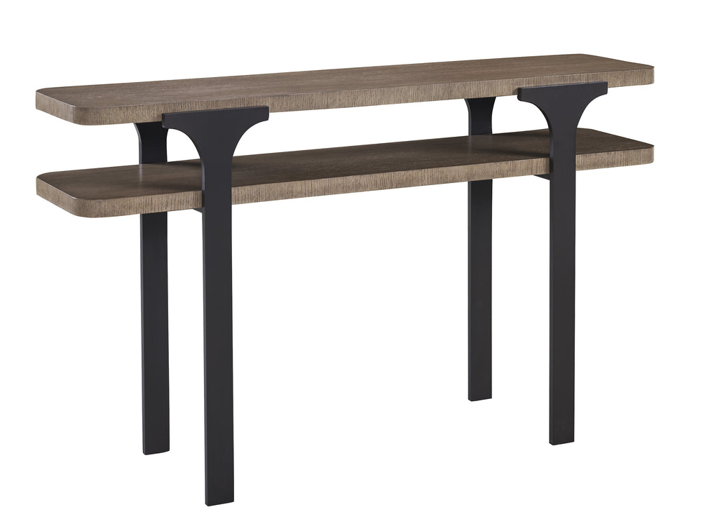 Lexington Kenya Console Table - Contemporary Design With Dual Tiers, Sleek Metal Legs, And Warm Taupe Finish Senegal  416-967