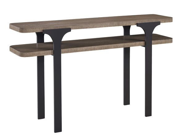 Lexington Kenya Console Table - Contemporary Design With Dual Tiers, Sleek Metal Legs, And Warm Taupe Finish Senegal  416-967