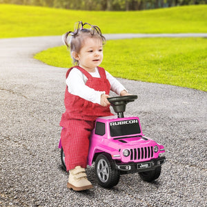 English Elm Aosom Toddler Foot to Floor Scoot Car with Engine Sounds Horn and Storage Seat W2225P217706