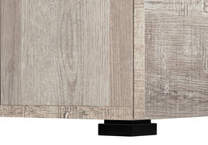 English Elm Computer 48" Desk with Reversible Left/Right Layout, File Drawer & Closed Storage, Metal Legs, Modern taupe 52 L x 27 W x 7 H B2710P219748