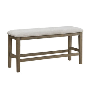 English Elm Stylish 6-Piece Counter Height Dining Set With Bench & Chairs - Light Brown Oak Finish For Comfort! B011P372219-GIGA