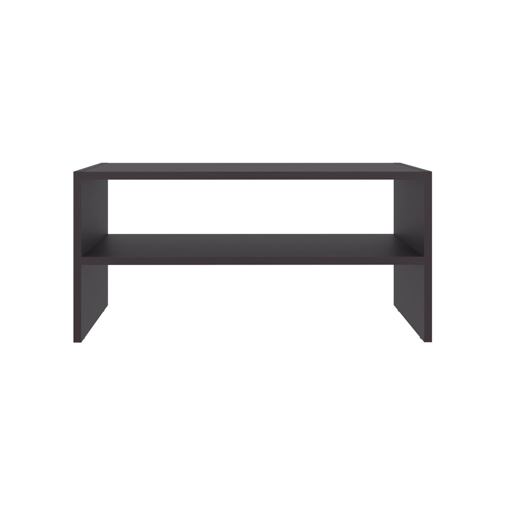 English Elm Wenge Two-Shelf Shoe Rack — Elegant Melamine Particle Board Organizer, Compact Entryway Storage Solution B062P389898