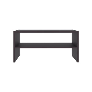 English Elm Wenge Two-Shelf Shoe Rack — Elegant Melamine Particle Board Organizer, Compact Entryway Storage Solution B062P389898