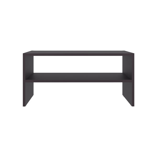 English Elm Wenge Two-Shelf Shoe Rack — Elegant Melamine Particle Board Organizer, Compact Entryway Storage Solution B062P389898