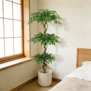 English Elm 6ft Artificial Ficus Banyan Tree Silk Foliage Realistic Trunk Indoor Decor W2945P458732