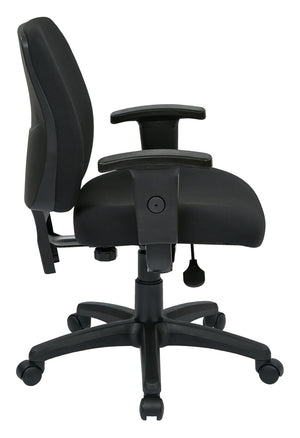 OSP Home Furnishings Deluxe Ergonomic Task Chair with Pneumatic Lift Adjustable Arms and Greenguard Certified Foam 33107-30