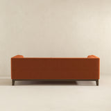 English Elm Ashcroft Furniture - Melissa Mid-Century Orange Velvet Modern Sofa