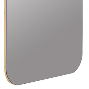 Cooper Classics Heppner Blonde Wood Frame Rectangle Mirror with Artisan Leather Strap for Entryways 41796