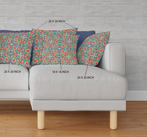 Homeroots 20"X20" Orange Microsuede Quatrefoil Zippered Pillow   417990