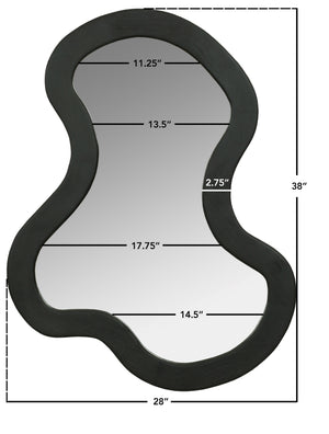 Oblique Black Mirror 417Black-38M Meridian Furniture