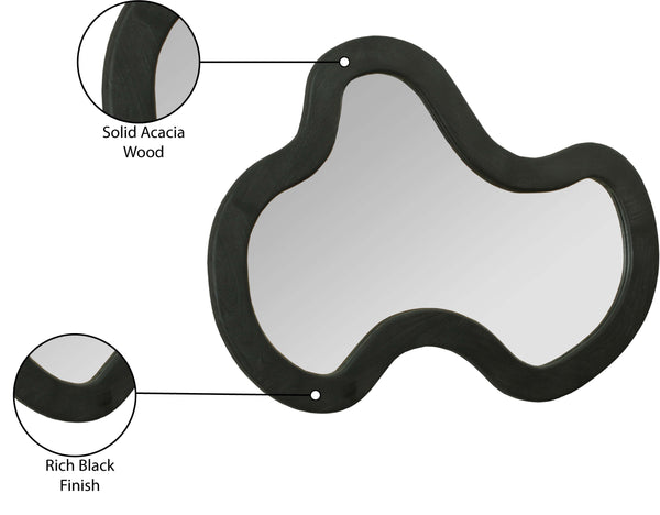 Oblique Black Mirror 417Black-38M Meridian Furniture