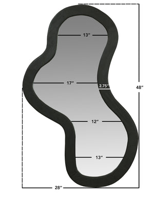 Oblique Black Mirror 417Black-48M Meridian Furniture
