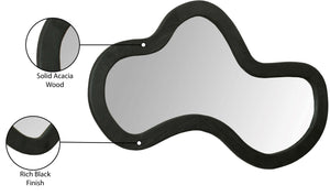 Oblique Black Mirror 417Black-48M Meridian Furniture