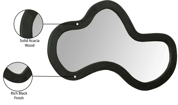 Oblique Black Mirror 417Black-48M Meridian Furniture