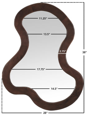 Oblique Brown Mirror 417Brown-38M Meridian Furniture