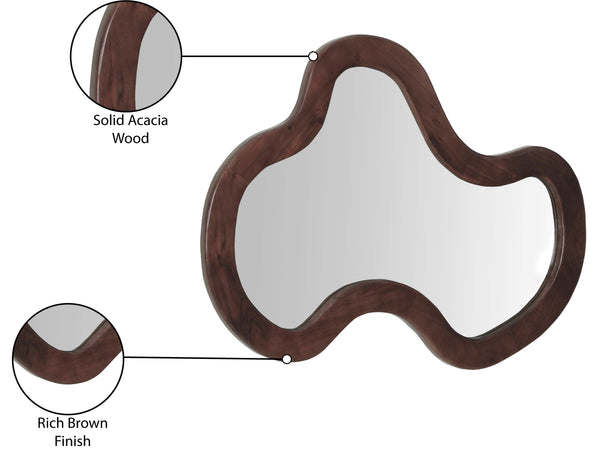 Oblique Brown Mirror 417Brown-38M Meridian Furniture